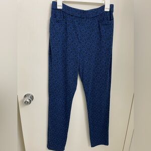Printed slim leg stretch pants